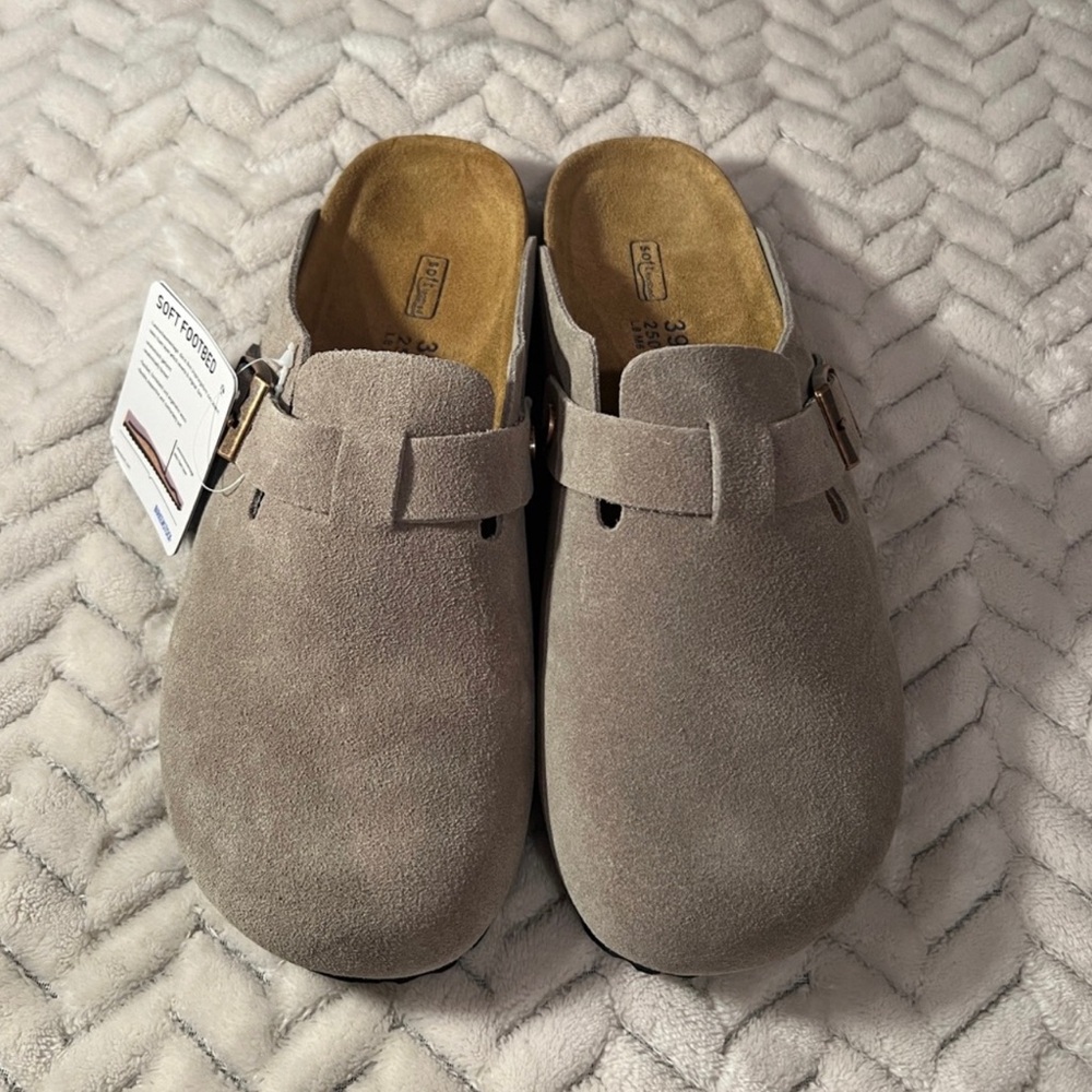 Birkenstock Boston Clog Taupe size 8